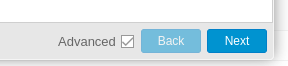 Advanced checkbox at bottom of Create VM dialog