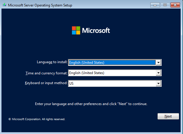 Windows language and region options