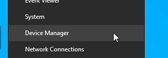 Opening Device Manager from the Start menu