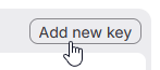 Add new key button in GitLab SSH keys page